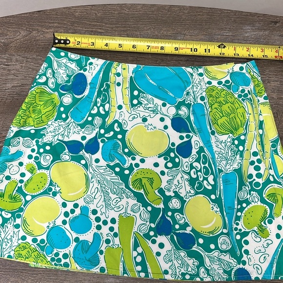 Lilly Pulitzer VTG White Label ‘Cruisin’/‘Vegetable’ Reversible Wrap Skirt - Picture 10 of 11